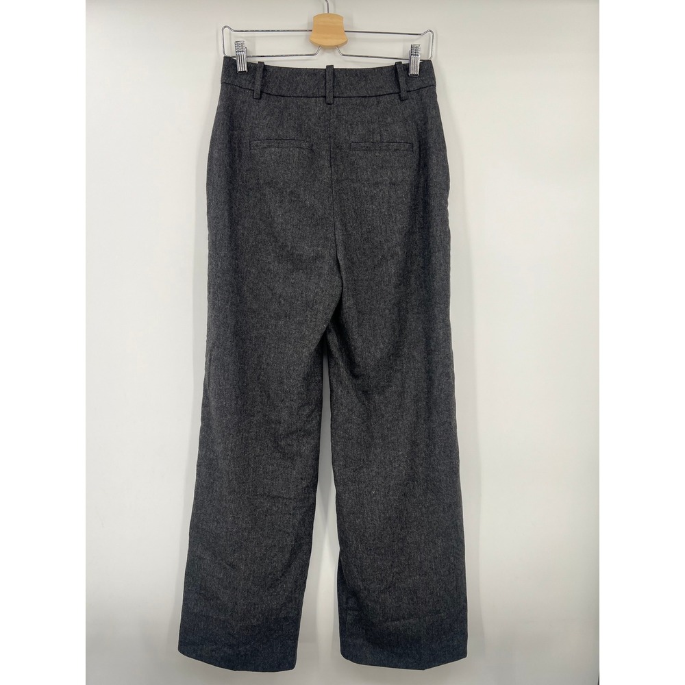 Boden US 6R Dark Charcoal Gray Wool Blend Wide Leg Pants Workwear Trousers - Picture 2 of 11